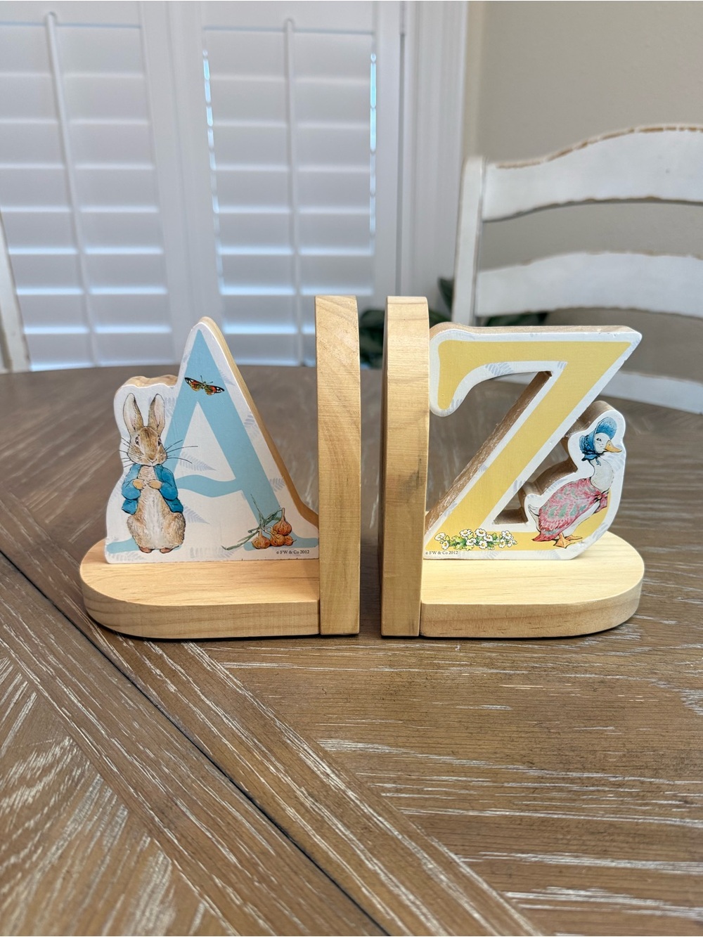 Beatrix Potter Wooden A-Z Bookends